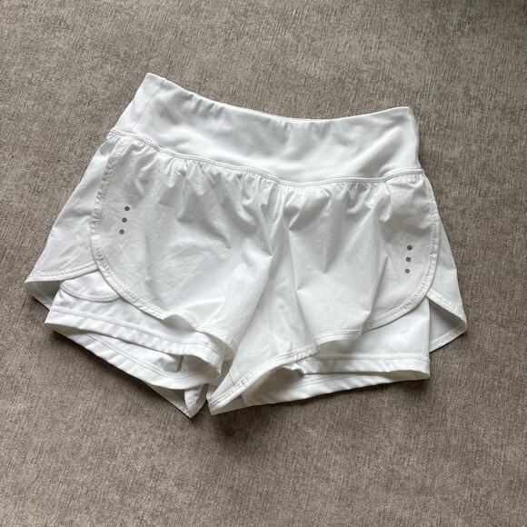 White Workout Shorts - Picture 1 of 4